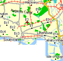 Detailed street map of the East End of London (2 Mbytes)